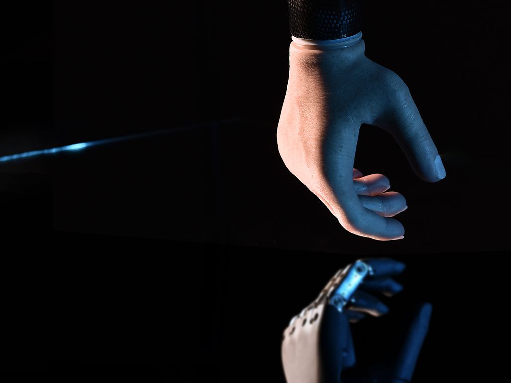 Adam's Hand on the mirror